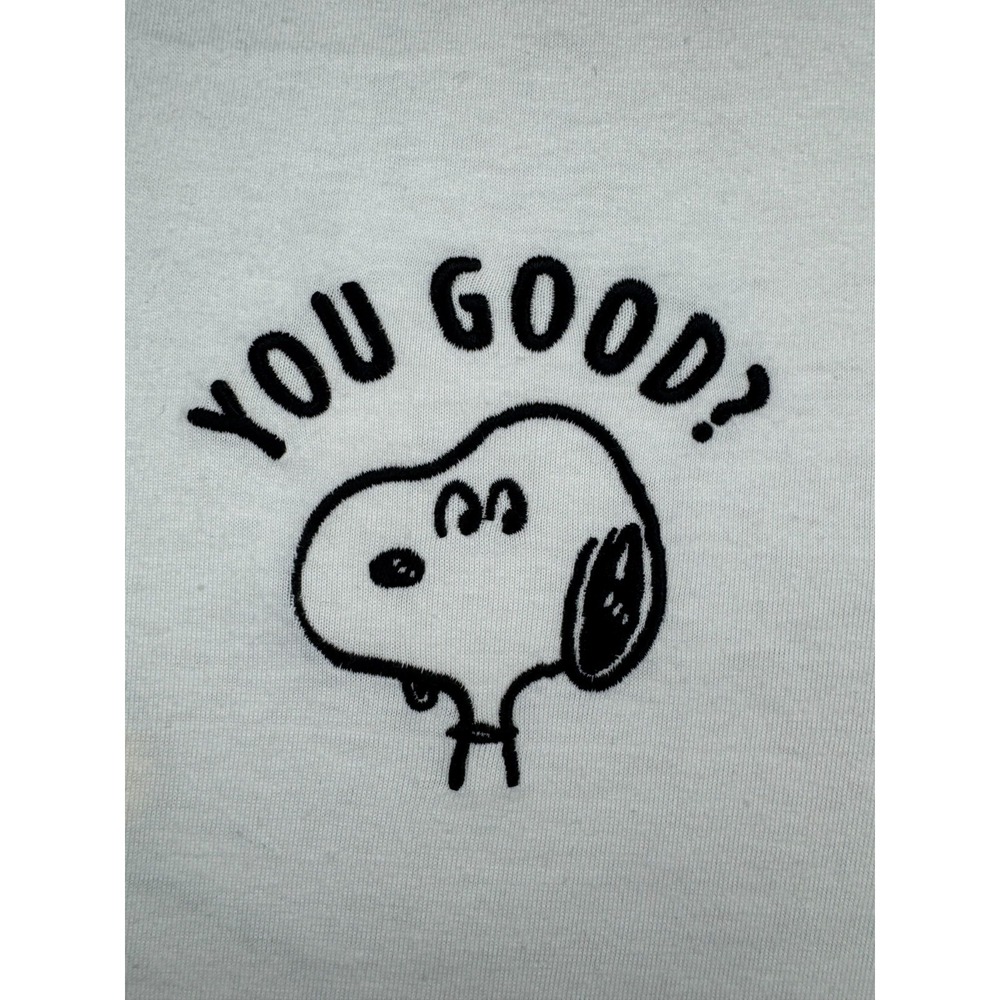 Peanuts Snoopy You Good Woodstock Graphic T-Shirt White Men Size Large L - Picture 6 of 11